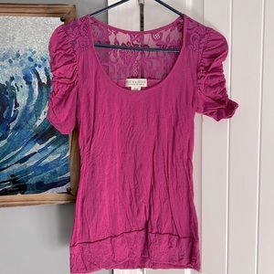 Purple size med top with lacy back